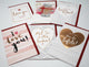 6 cartes de la Saint-Valentin ensemble de 6 cartes d'amour différentes