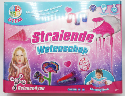Science 4 You Radiant Science Ensemble avec des bulles colorées et des fleurs salées.