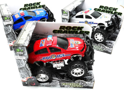 Car Jonotoys Rock Crawler Police en 3 couleurs différentes.