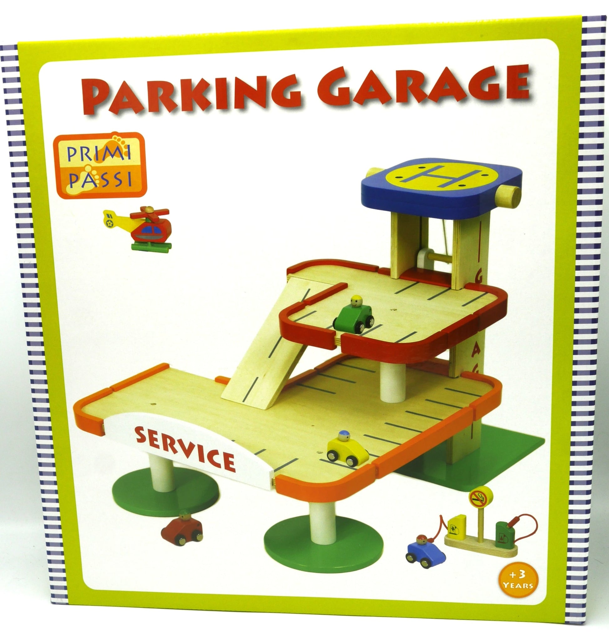 Garage de stationnement en bois Jonotoys primi passi