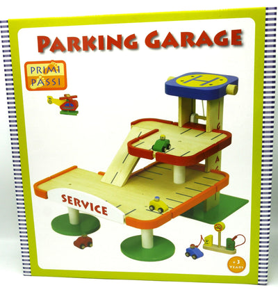 Garage de stationnement en bois Jonotoys primi passi