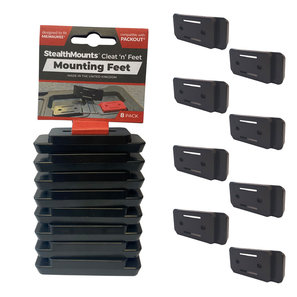 Stealth monte les crampons et les pieds | pieds de montage | noir | 8 pièces - pac-f-01-8