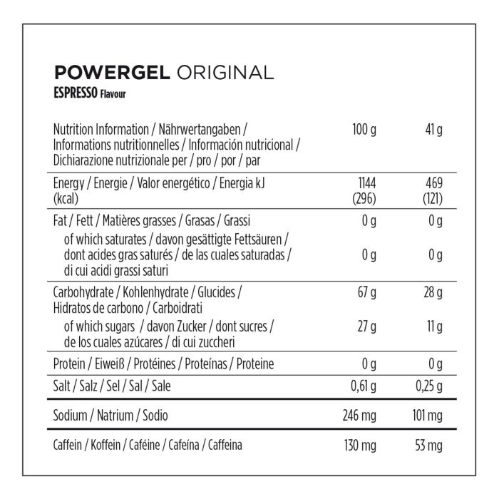 Powerbar powergel original (24 x 41gr) - expresso (caféine)