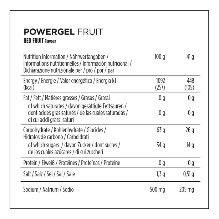 Powerbar powergel fruit (24 x 41gr) - fruit rouge