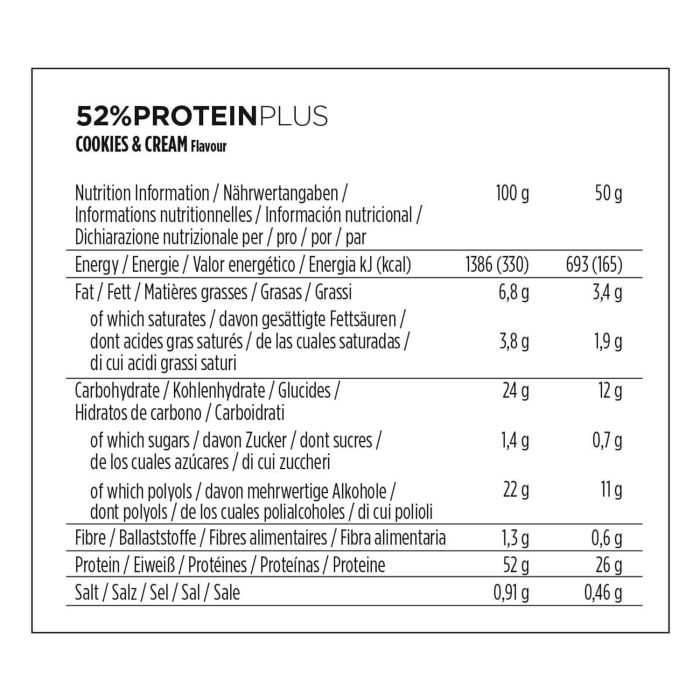 Powerbar 52% protéines+ (20 x 50gr) - crème cookie