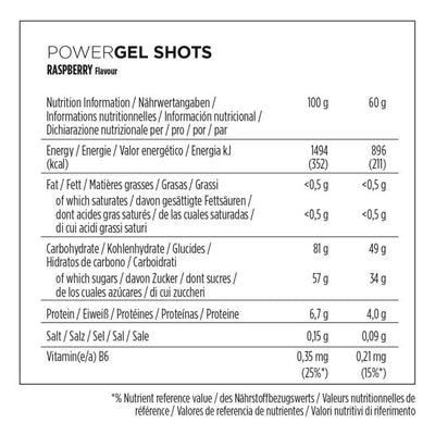 Powerbar shots powergel (24 x 60gr) - framboise
