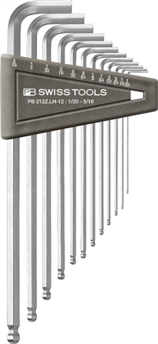 Pb swiss tools pb jeu de clés hexagonales longues + boule en pouces