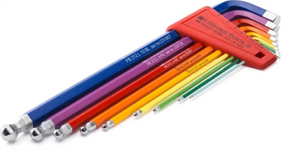 Pb swiss tools pb jeu de clés hexagonales couleur longue courte + rotule