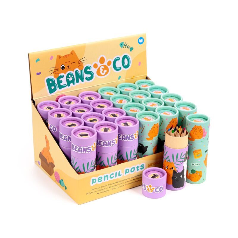 Étui à dessin de crayons de couleur pour chats Beans Co
