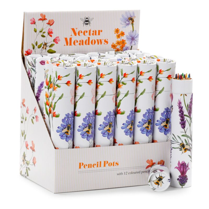 Nectar Meadows - Grand boîtier de dessin 12 crayons de couleur