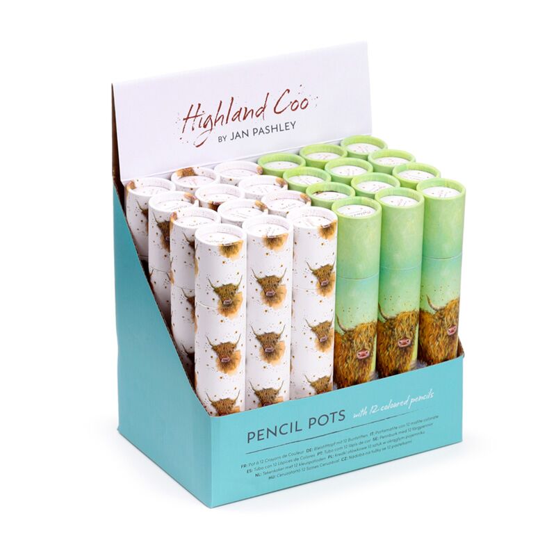 Jan Pashley Highland Koutekenzoker 12 crayons de couleur