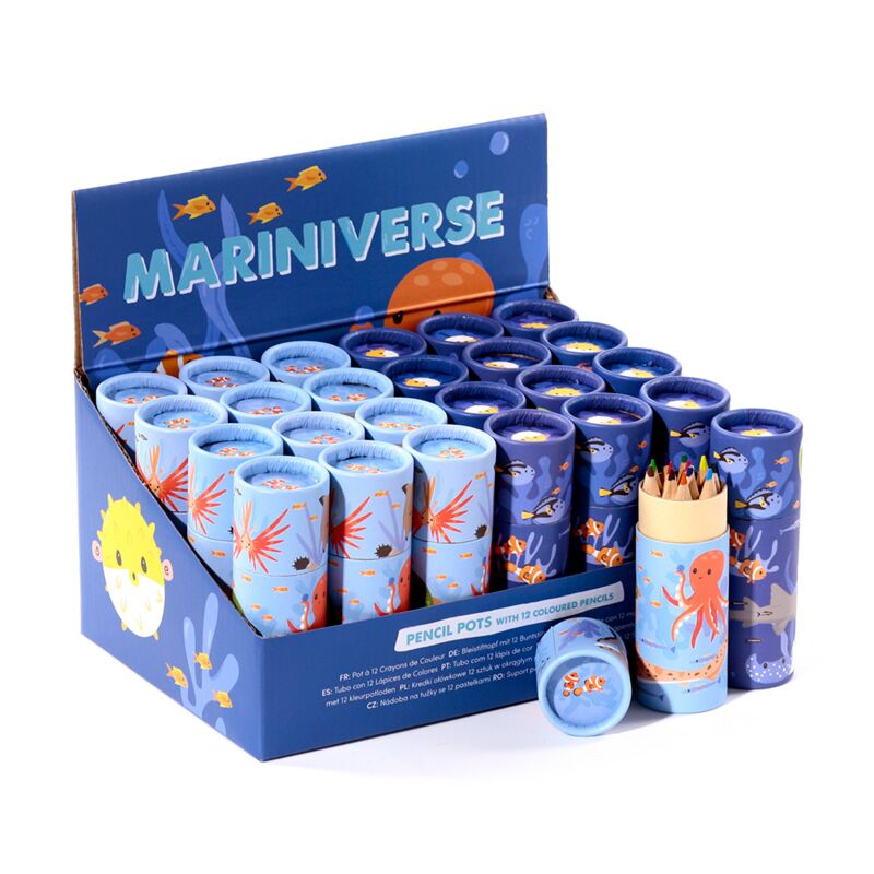 Mariniverse Draw Case 12 crayons de couleur