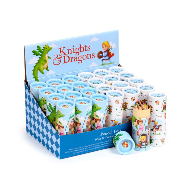 Chevaliers dragon signe cocker 12 crayons de couleur