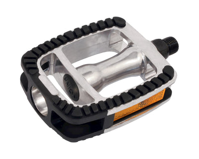 Union pédale SP-812 EDB axe alu argent antidérapant noir