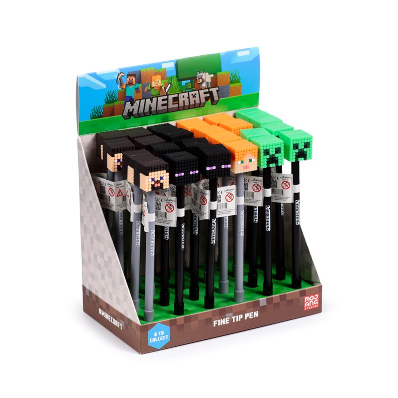 Minecraft Fine écrivain Pen Siliconen Top (Alex Steve Creeper Enterman)
