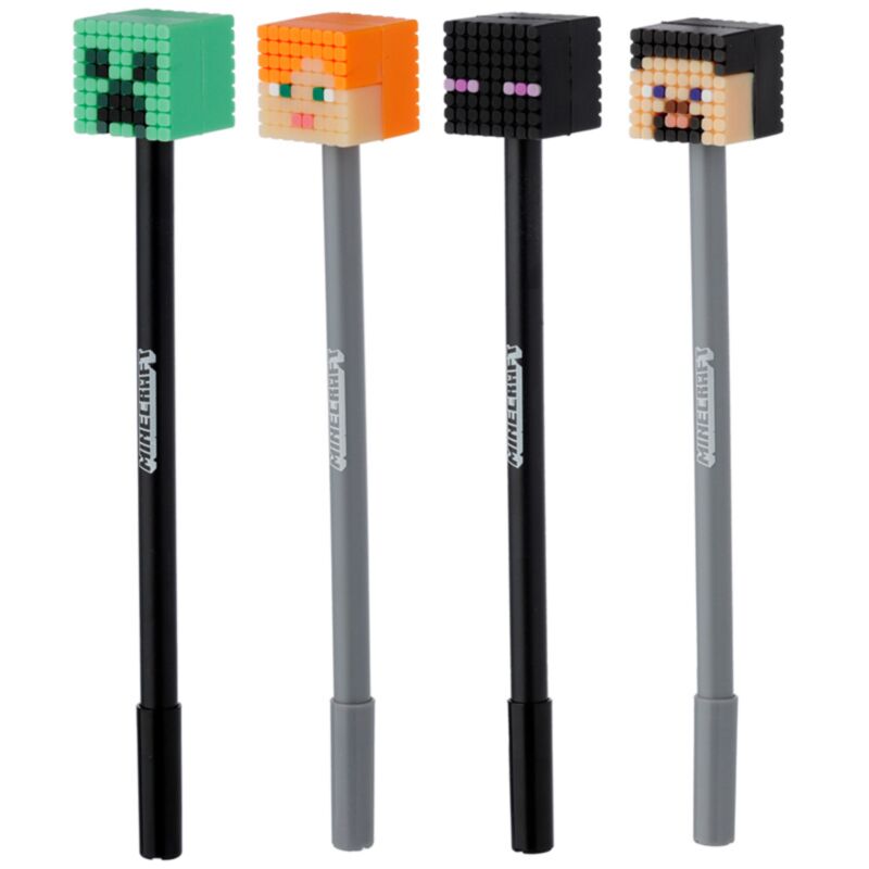 Minecraft Fine écrivain Pen Siliconen Top (Alex Steve Creeper Enterman)