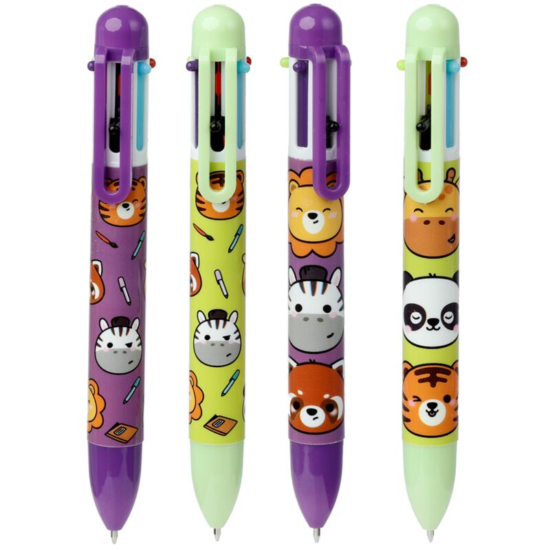 Adoramals Animaux sauvages plus de couleurs stylo (6 couleurs)