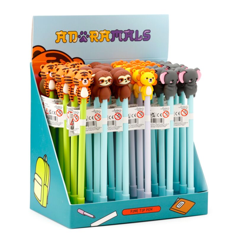 Adoramals Wild Animal Fine écrivain stylo - noir
