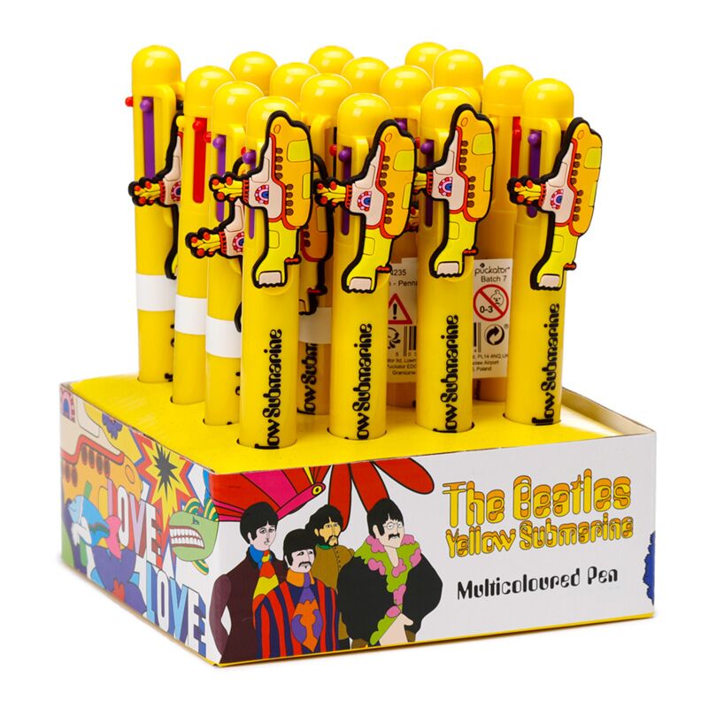 Le stylo multimarine jaune des Beatles (6 couleurs) (6 couleurs)