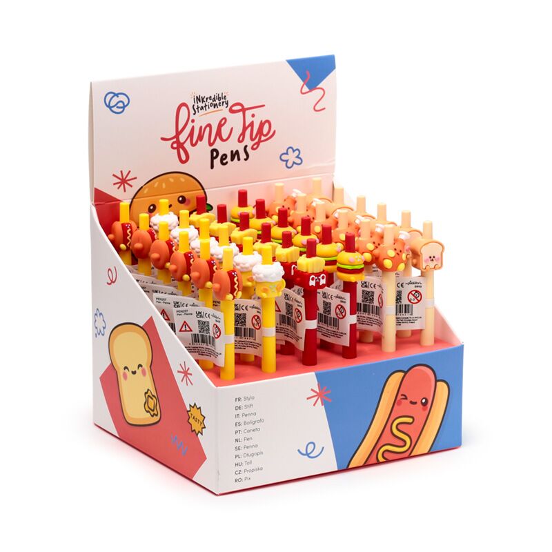Foodiemals Fast Food Fine écrivain stylo - noir