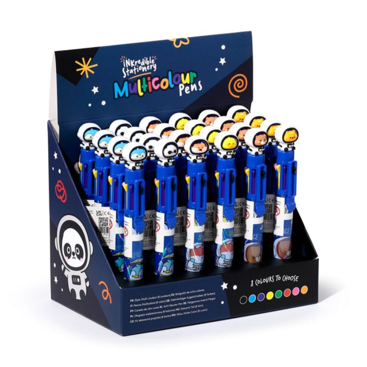 Stylo multi-colorant d'équipe spatiale (8 couleurs)