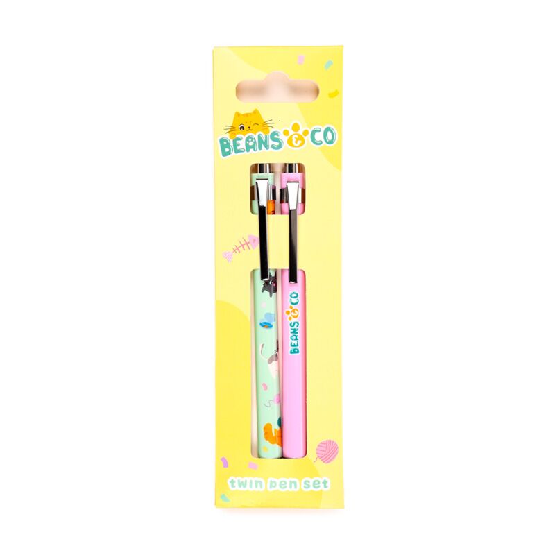 HEARS CO Cat Duo Pen Set Black