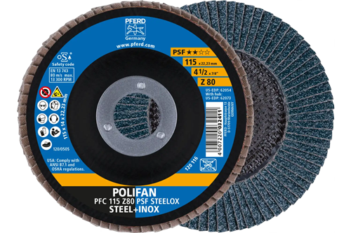 Disque à lamelles Pferd 115mm z60psf steelox | 10 pièces