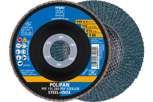 Disque à lamelles Pferd 125mm z80 steelox | 10 pièces