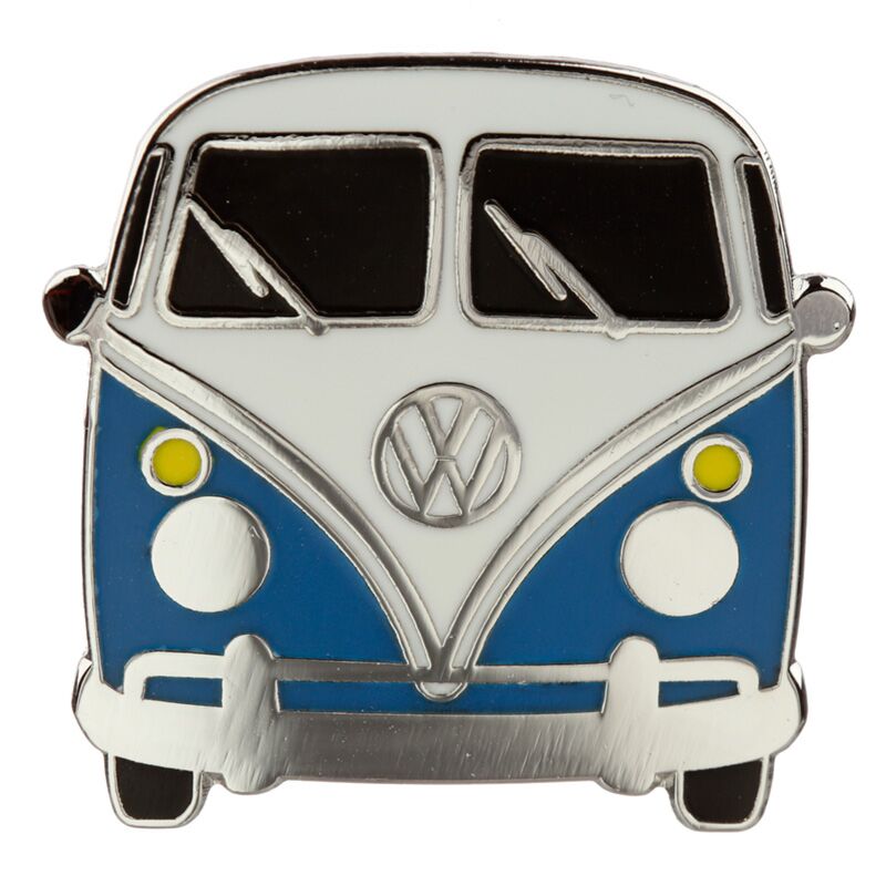 Volkswagen van vw t1 Blue Bild Butge en émail