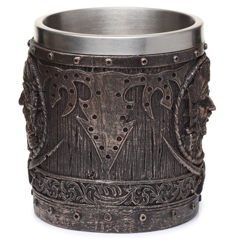 Chasse de bière pirate de bois décoratif brossé en or brossé décoratif