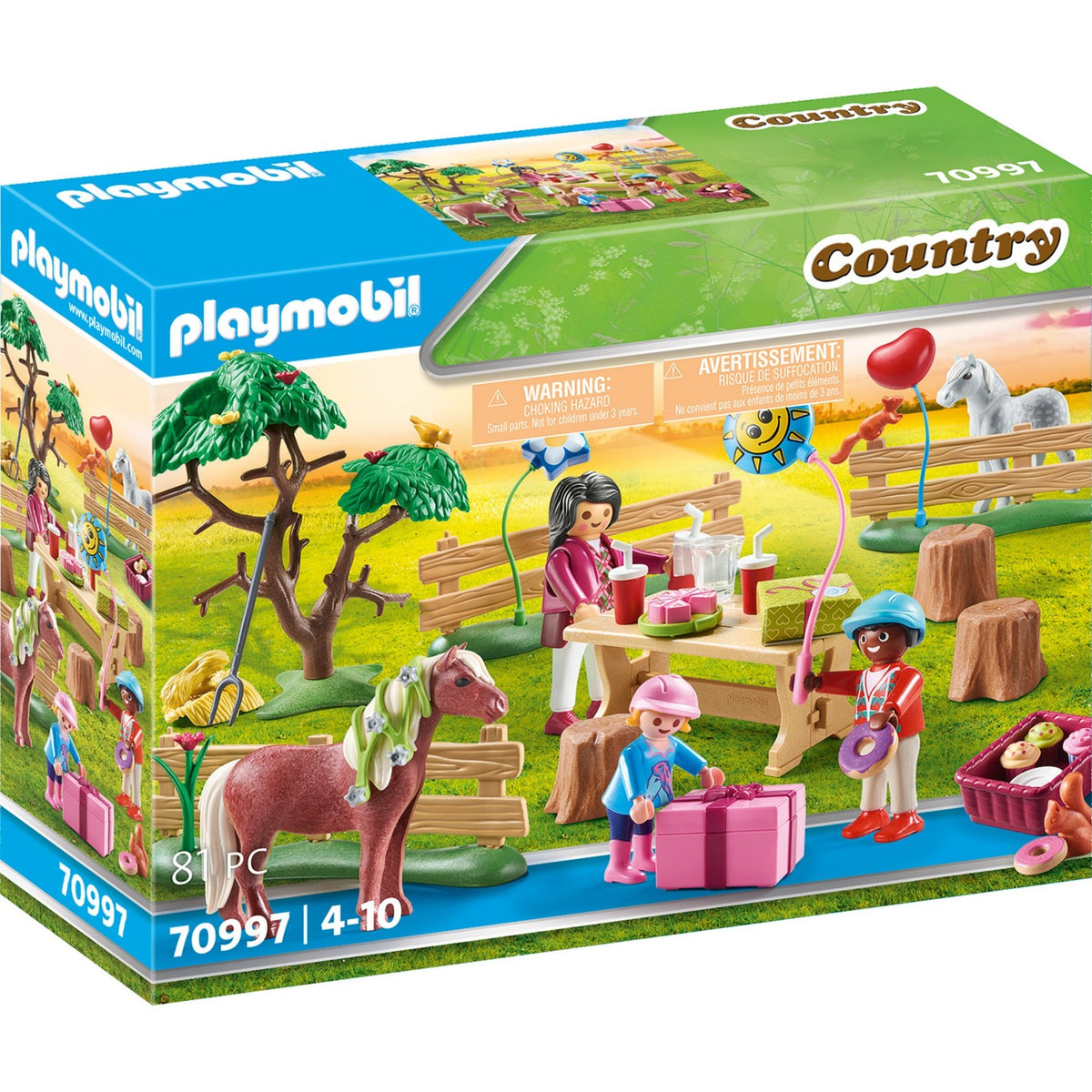Playmobil Country Children's Birthday Party au Pony Farm 70997