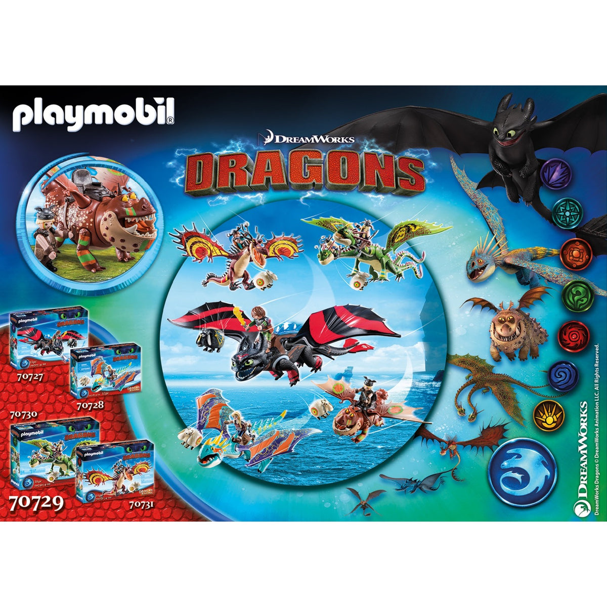 Playmobil Dragons Dragon Racing: Fish Jam et Bacon