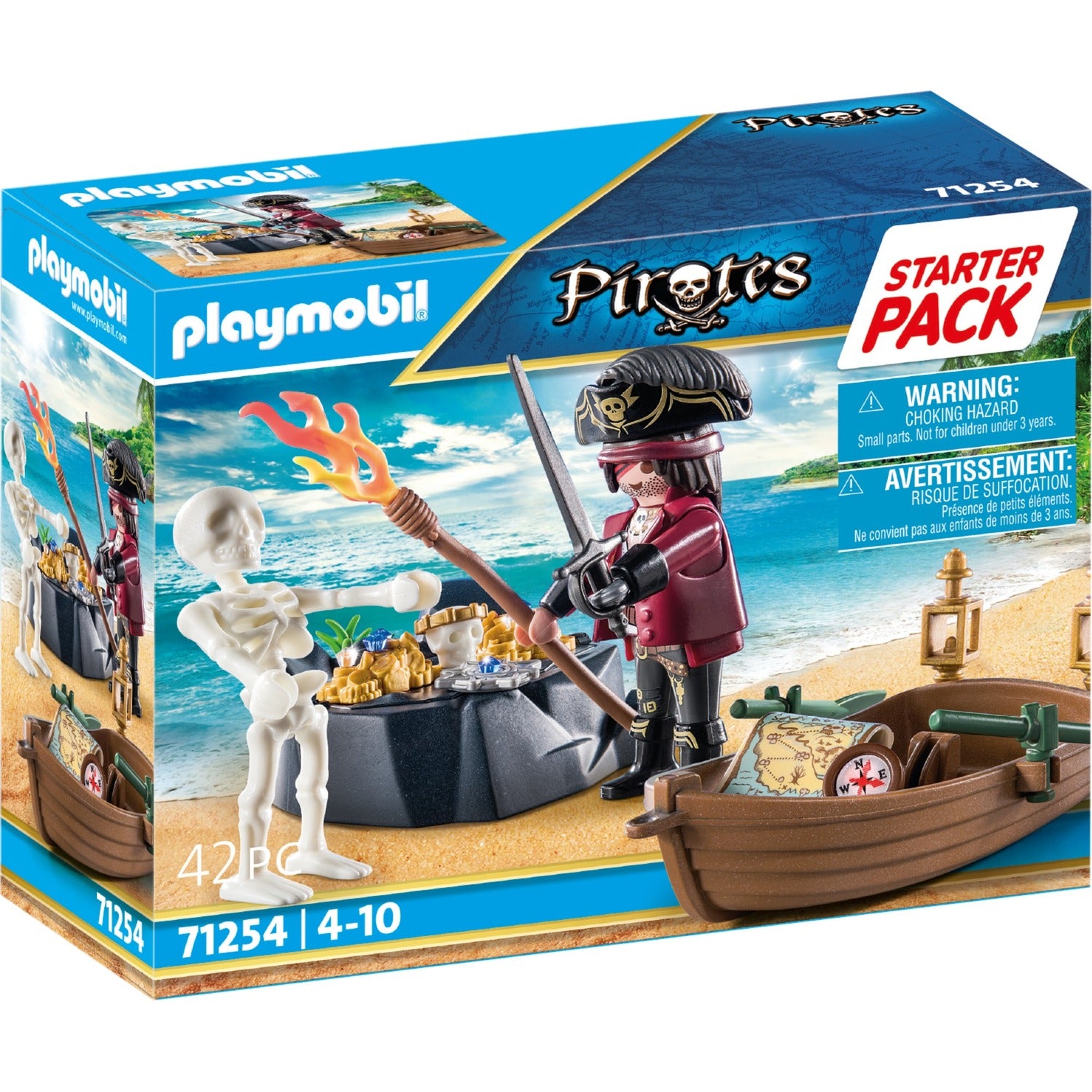 Playmobil Starterpack Pirate avec bateau à rames 71254