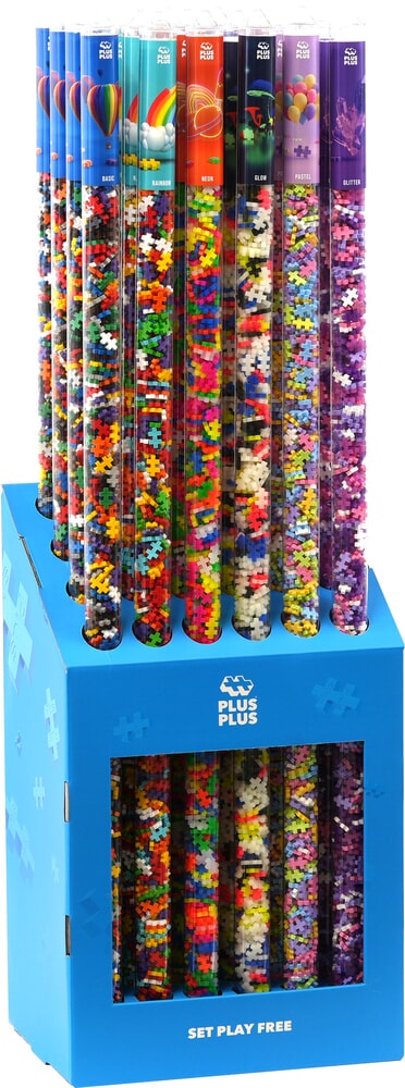 Présentoir Plus Plus avec mélange de couleurs, tube de 1 m plus-plus (7491)
