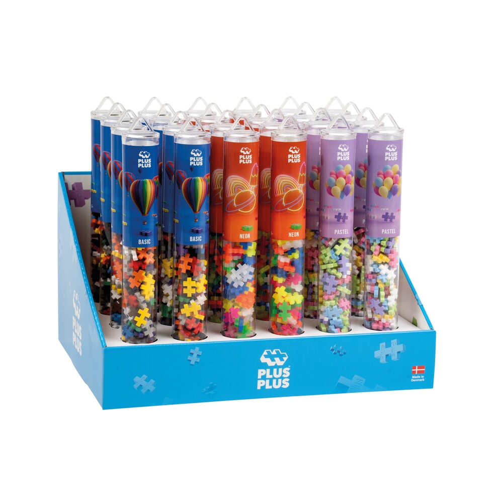 Mélange de couleurs classique Plus Plus : présentoir 24 tubes plus-plus (7233)