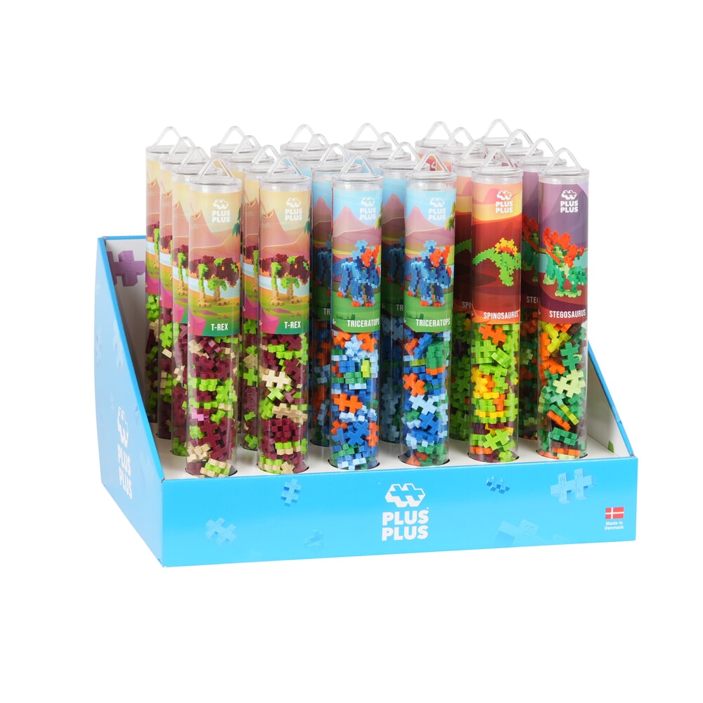 Dinosaures Plus Plus : présentoir tube plus-plus 24 pièces (7236)