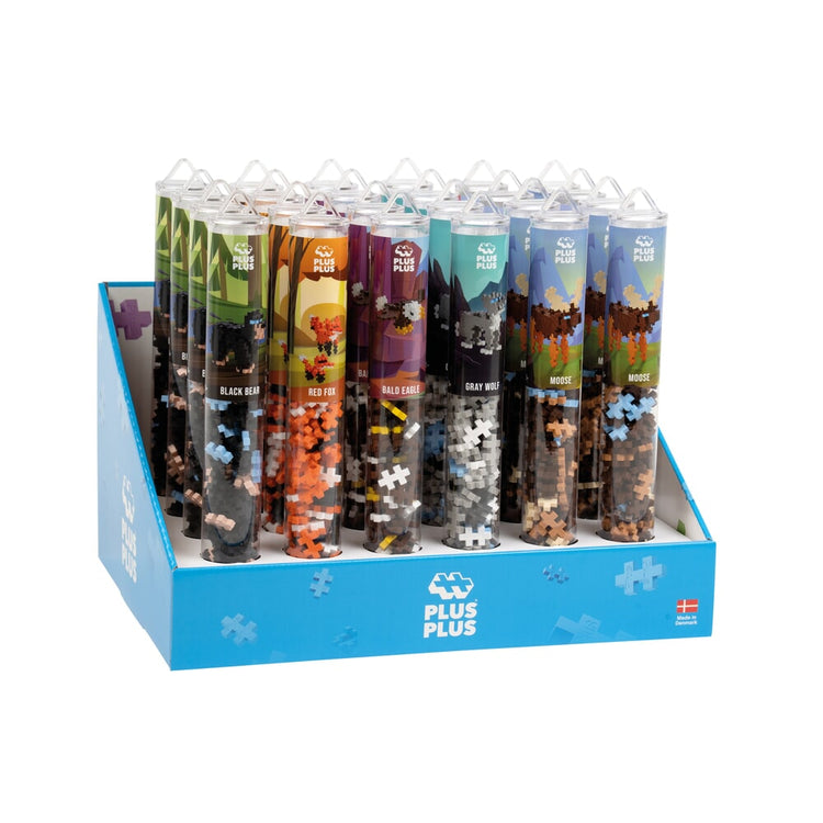 Plus plus animaux sauvages : présentoir tube plus-plus 24 pièces (7287)