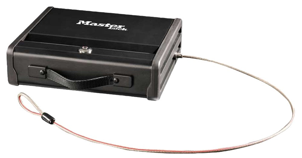 Coffre-fort compact Masterlock avec câble de montage - taille s - construction en acier - pp1kml