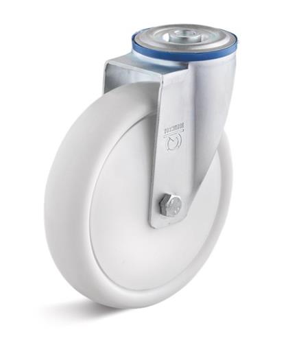 Torwegge roulette pivotante polypropylène ø80 plastique fixation par boulon
