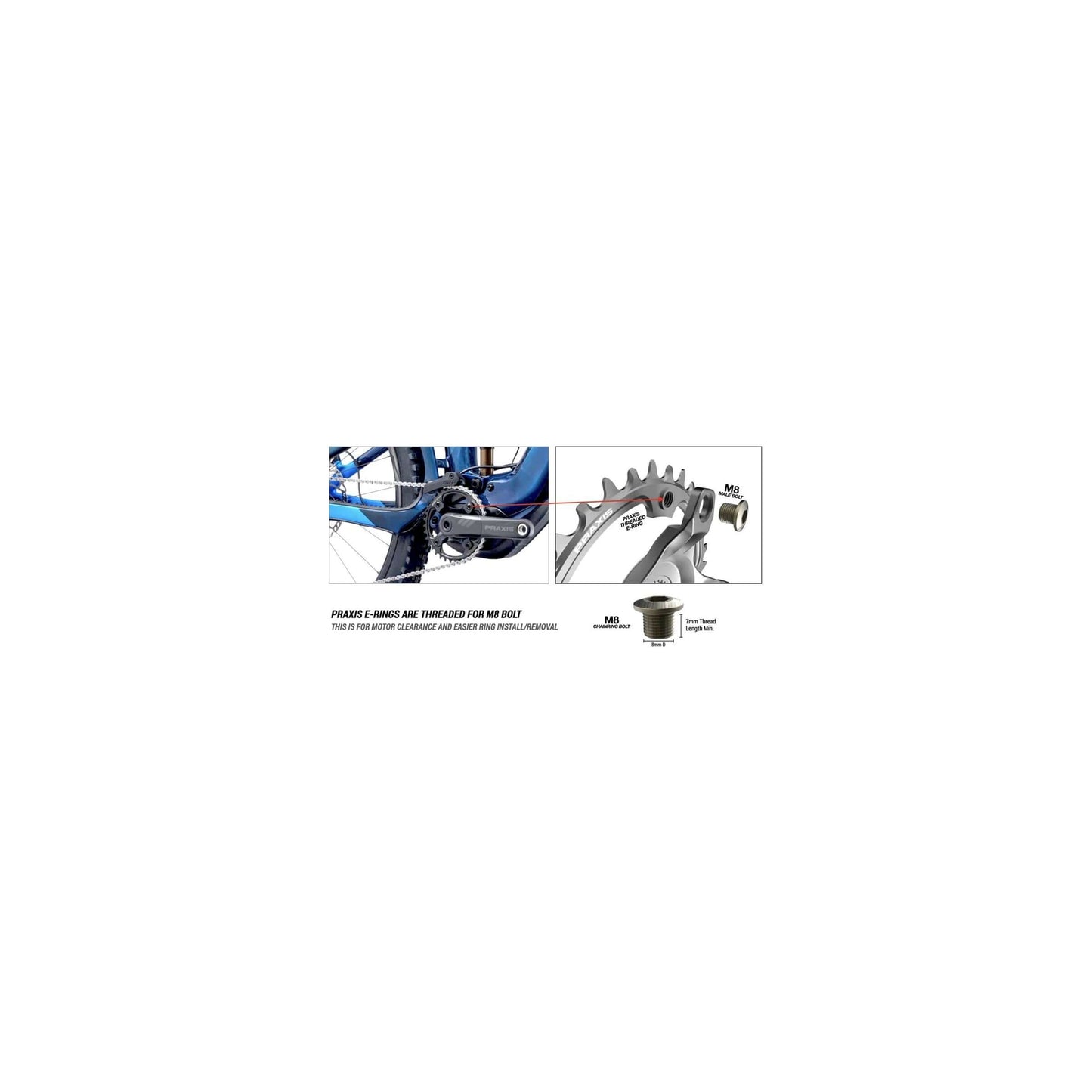 Chaîne top 1x e-ring 104bcd m8 36t en acier noir