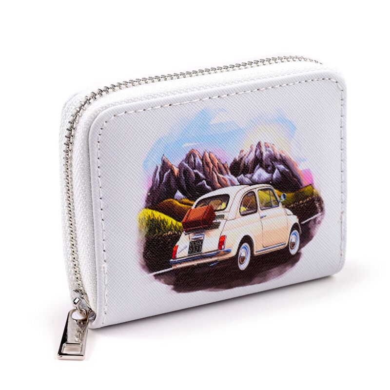 Fiat 500 Mountain Landscape Ronds portefeuille - Small