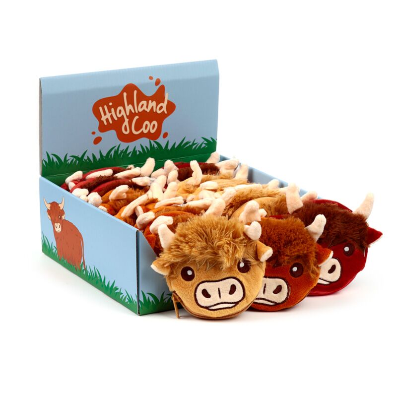 Highland Coo Cow Mini Kleingeld Beurs