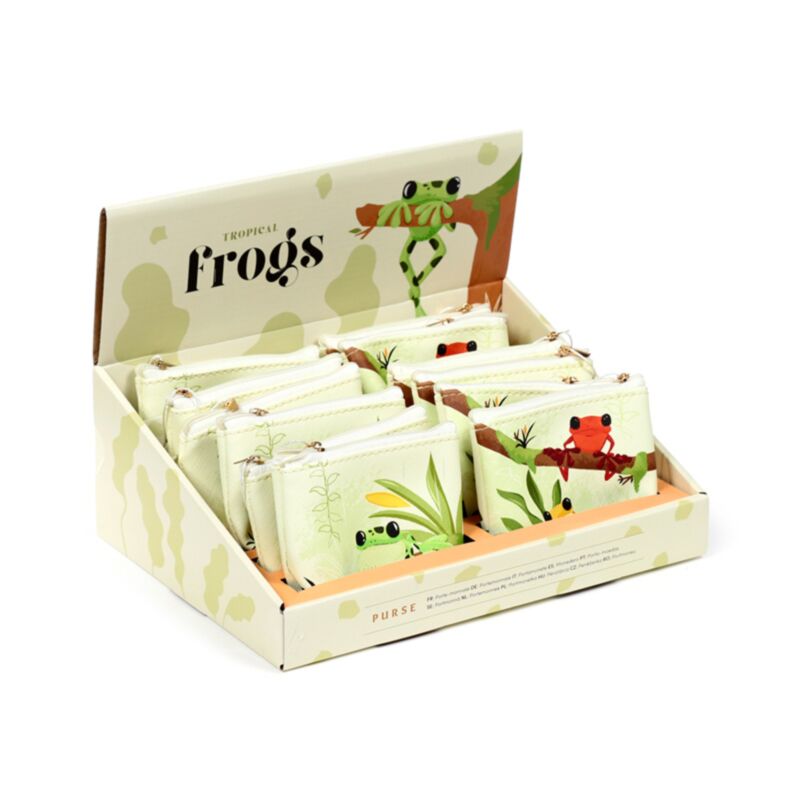 Portefeuille PVC de grenouilles tropicales