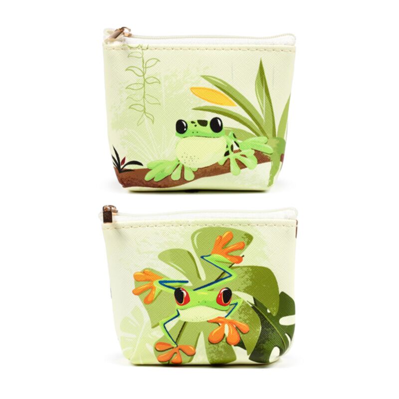Portefeuille PVC de grenouilles tropicales