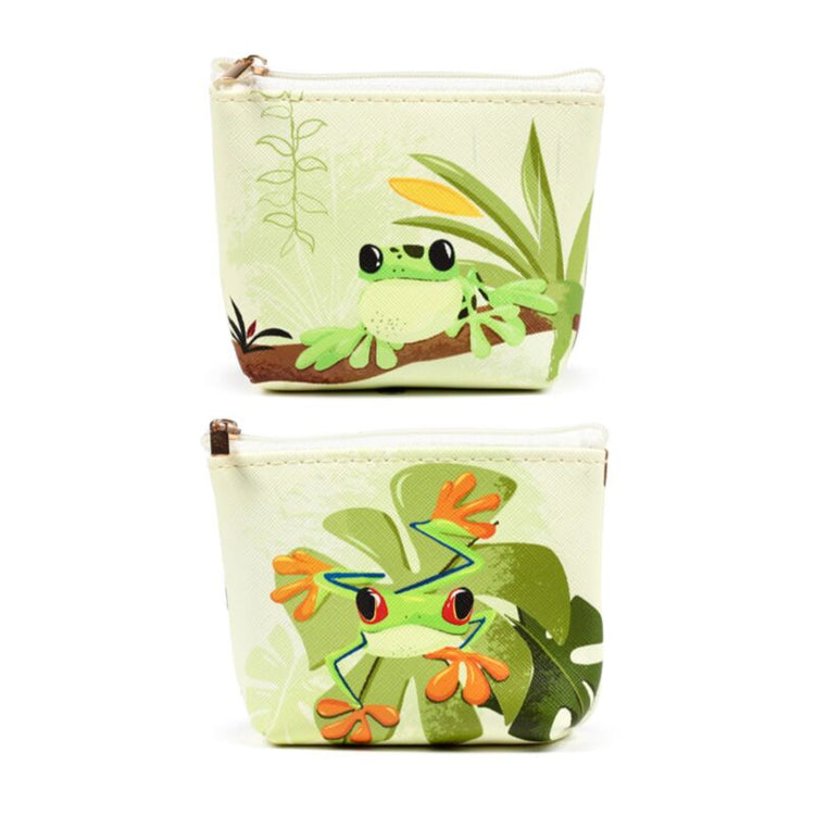 Portefeuille PVC de grenouilles tropicales