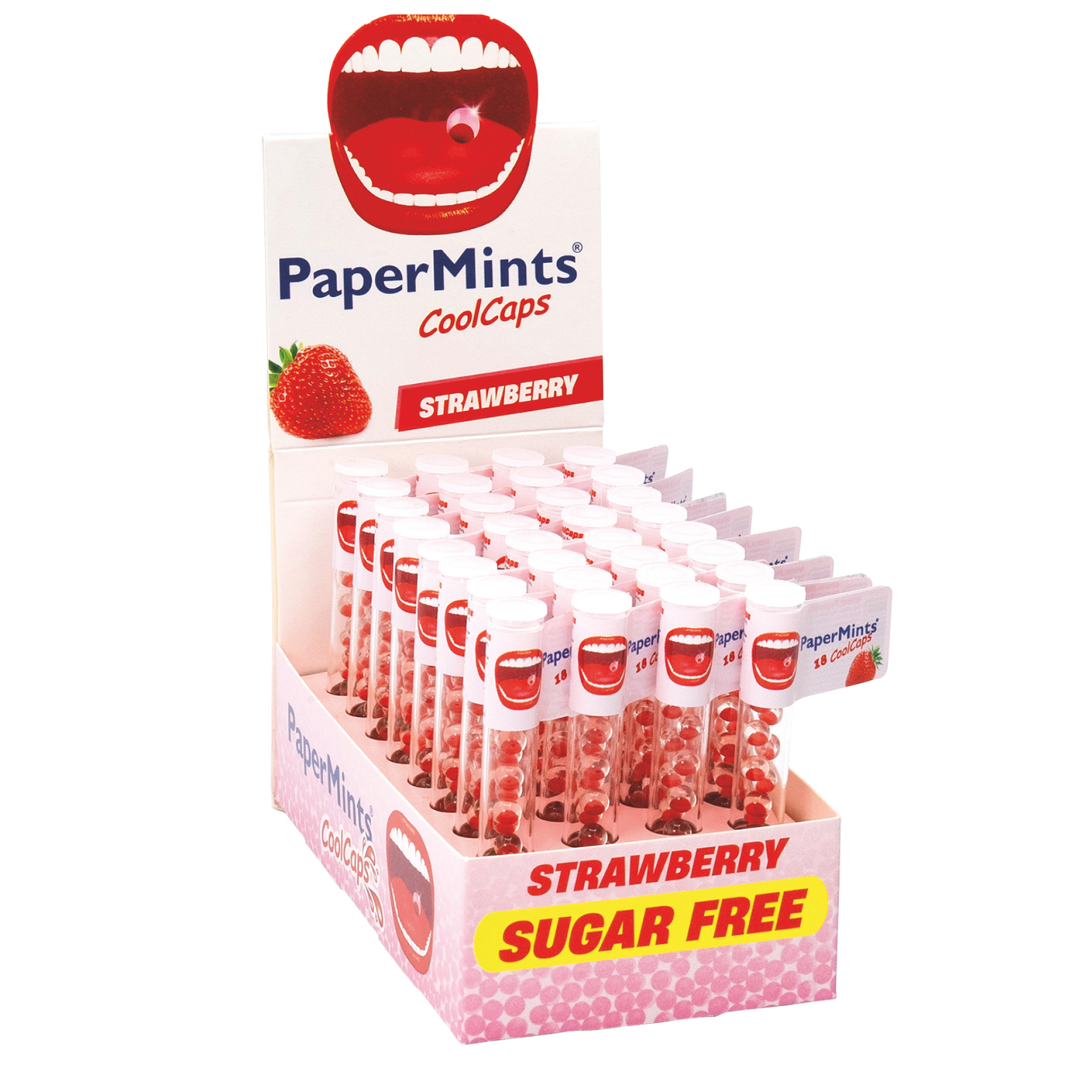 Papermints coolcaps tubes fraise (32 pièces)