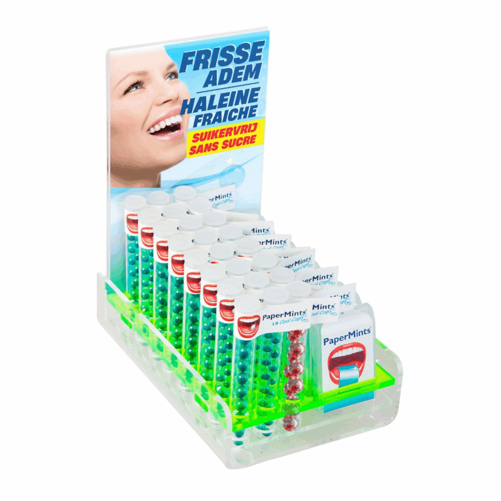 Présentoir de bandes coolcaps Papermints (35 pièces)