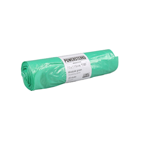 Powersterko sac poubelle 70x110 cm vert T30 (300 pièces)