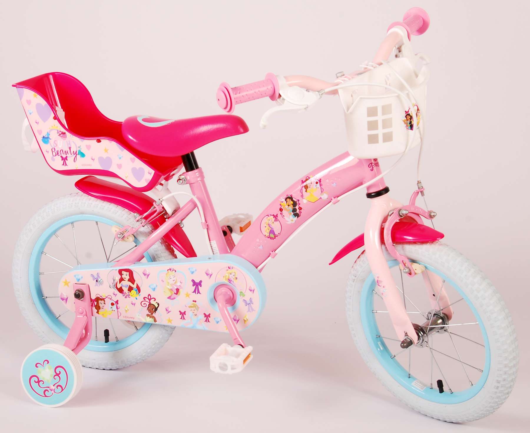 Disney Princess Children's Bicycle - Girls - 14 pouces - Pink - deux freins à main