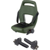 siège arrière junior 6+ repose-pieds + ceinture vert armée noir